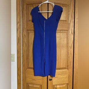 Blue dress with slit up the front